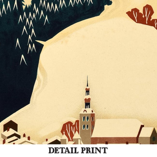 Megeve | Charlemagne | 1935 | Wall Art Print | Vintage Travel Poster