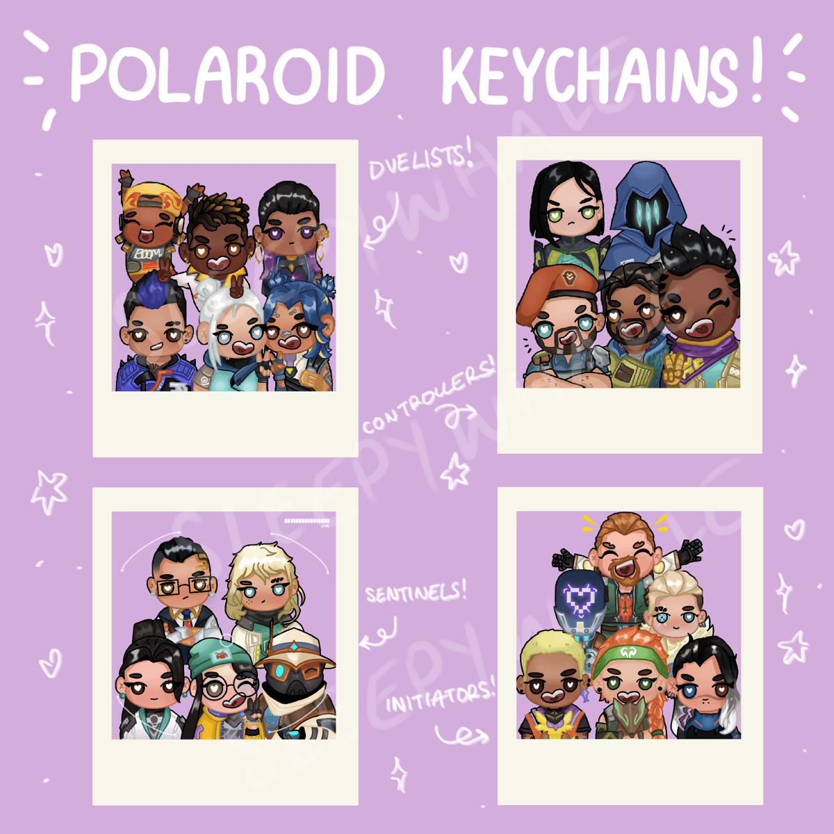 Image of ALL 4 VALORANT polaroid keychain