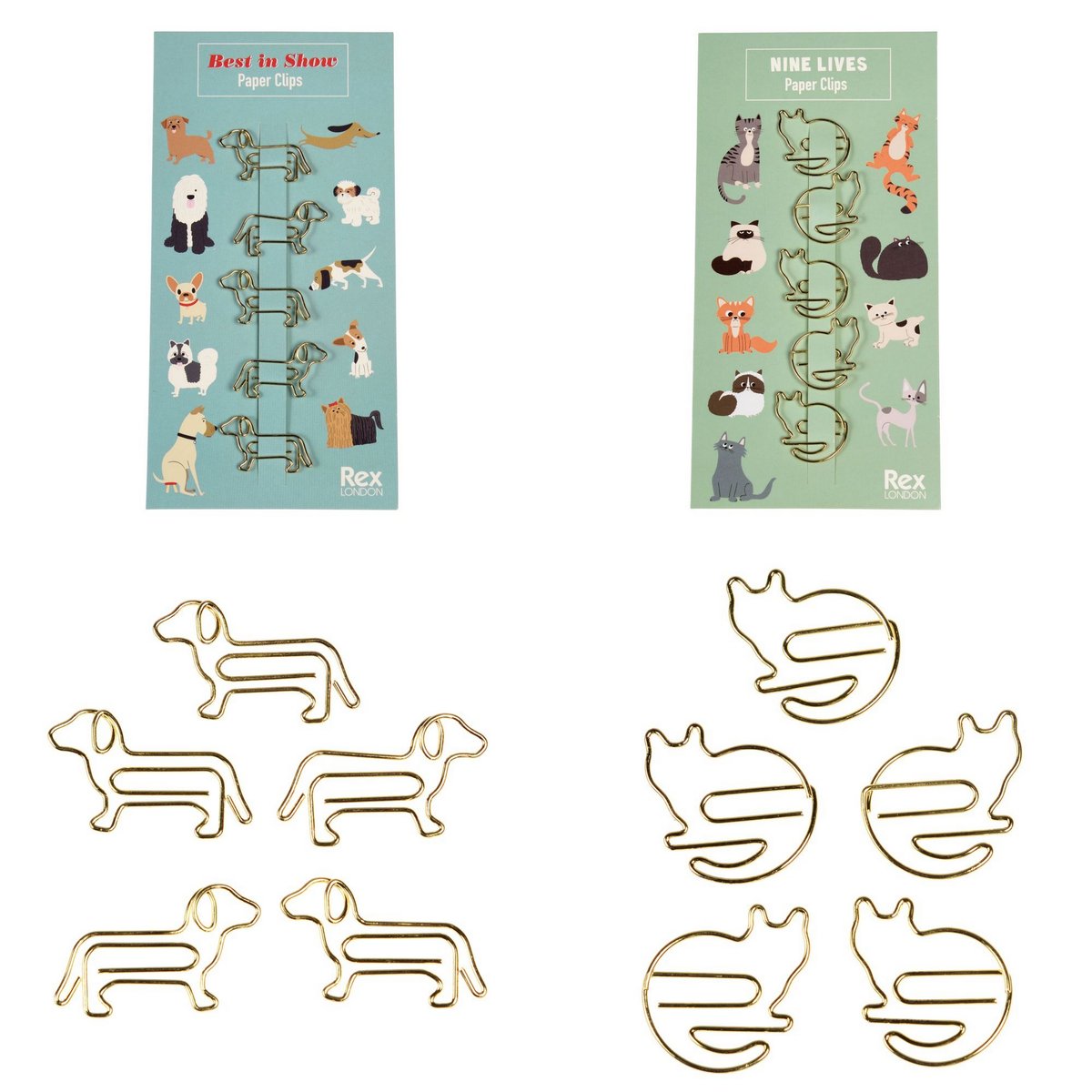 Image of Cat & Dog Paper clips