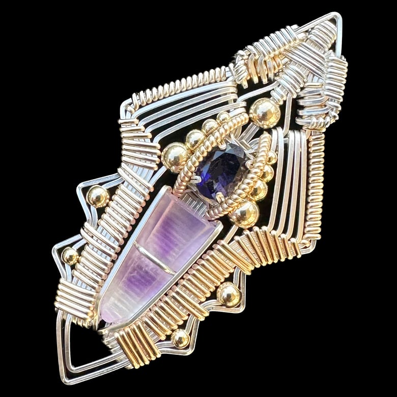 Image of Guerrero Amethyst and Iolite Large Pendant
