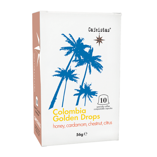 Image of golden drops - colombia - 10 compostable nespresso®*compatible capsules