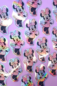 Image 3 of Holo Glitter Minnie Sticker