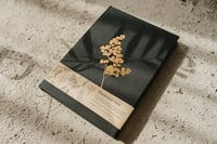 Gold foil Maidenhair Fern handbound notebook 