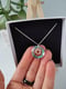 Image of Vitrail Light Big Ring Necklace with Little Heart Charm