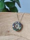Image of Vitrail Light Big Ring Necklace with Little Heart Charm