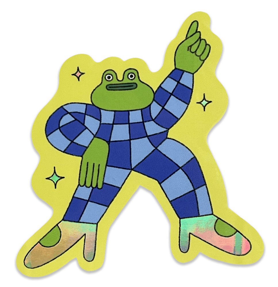 Image of Disco Frog Sticker