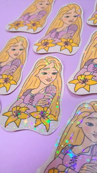 Image 3 of Rapunzel Glitter Sticker
