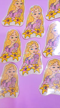 Image 1 of Rapunzel Glitter Sticker