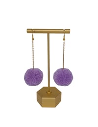 Image 1 of Lovely Lilac pom pom earrings