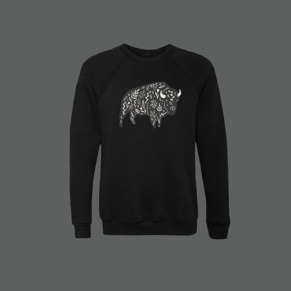 Image of Vintage black floral bison sweatshirt
