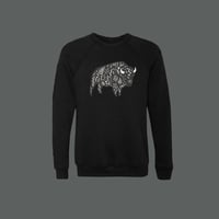 Image 4 of Vintage black floral bison sweatshirt