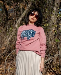 Image 1 of Mauve floral bison sweatshirt
