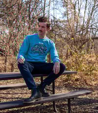 Image 1 of Blue lagoon floral bison sweatshirt