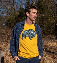 Image 1 of Mustard Floral Bison T-shirt