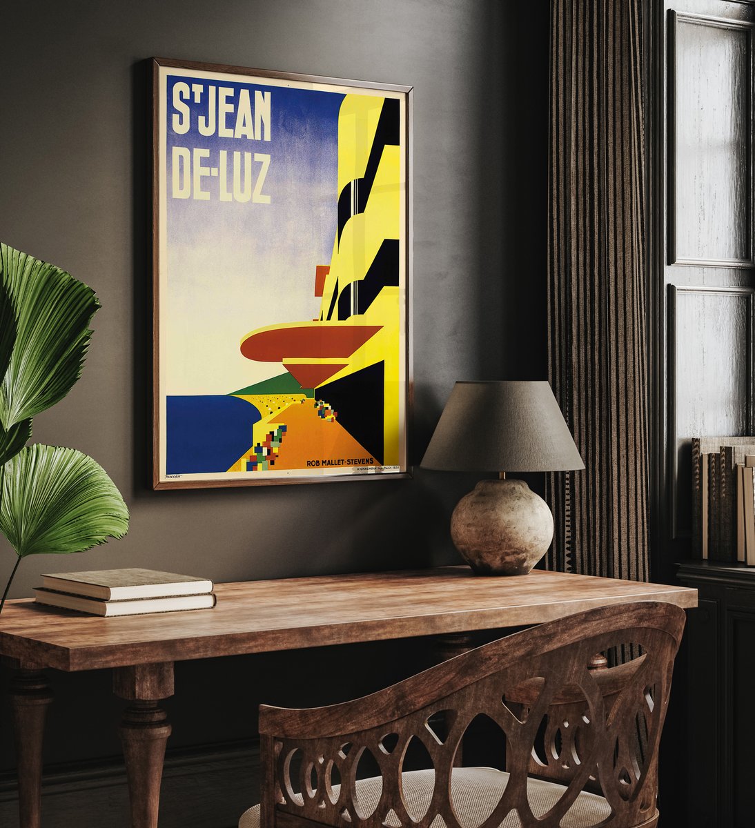 St Jean de Luz | Rob Mallet-Stevens | Vintage Travel Poster | Wall Art ...