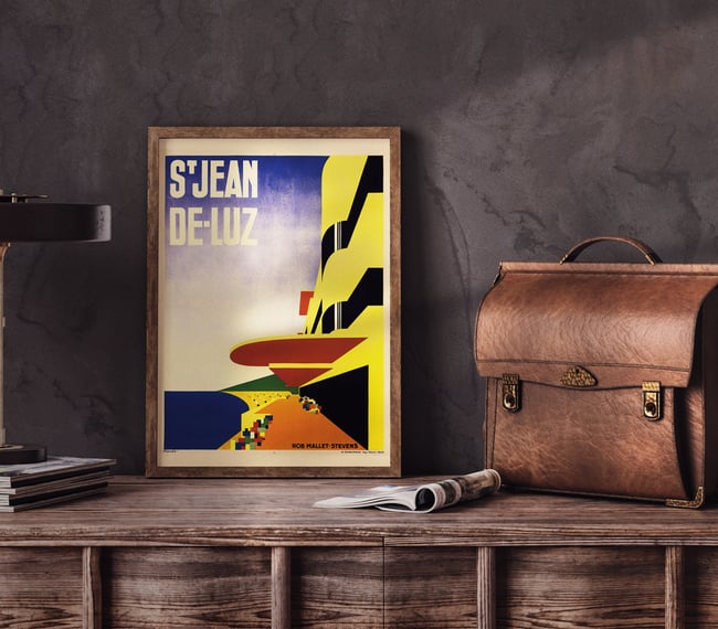 St Jean de Luz | Rob Mallet-Stevens  | Vintage Travel Poster | Wall Art Print | Home Decor