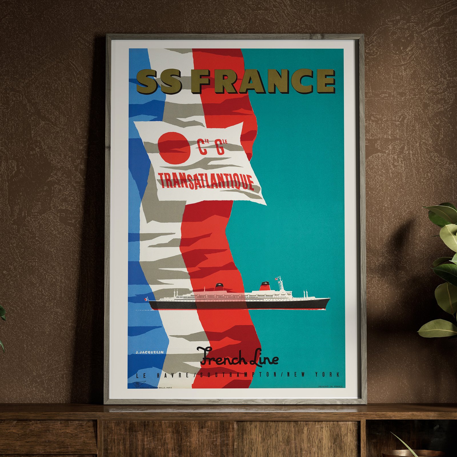 SS France - Cie Gle Transatlantique | Jean Jacquelin | 1961 | Wall
