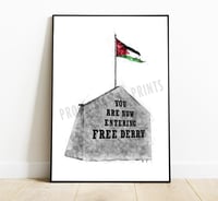Free Derry Palestine Flag A3 Print (Unframed)