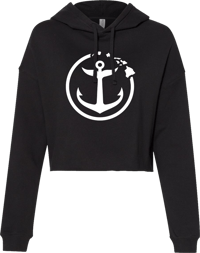 Image 1 of IKONIC WAHINE CROP - BLK