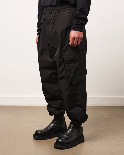 Image of Black Nylon Cargo Pants