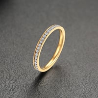 Image 1 of Gold Plated Rhinestone Ring