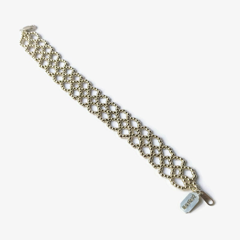 Image of Bracelet manchette argent "Lace"