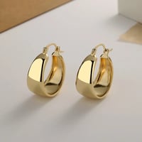 Image 1 of Gold Plated U Shape Earrings