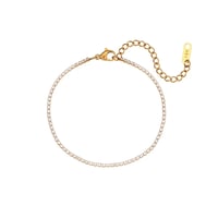 Gold Plated Zircon Stainless Steel Bracelet