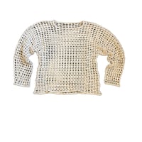 Image 1 of (Pre-Order) Mesh Cotton Long Sleeve Shirt (Off White)