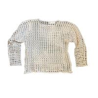 Image 2 of (Pre-Order) Mesh Cotton Long Sleeve Shirt (Off White)