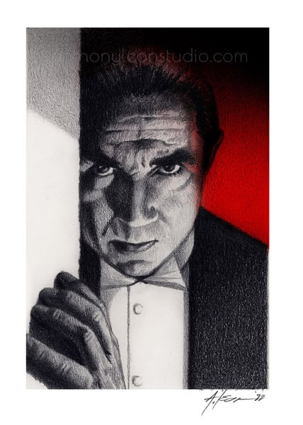 Image of Bela Lugosi Dracula 2 original art