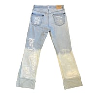 Image 2 of Bleached Indigo Denim Jeans