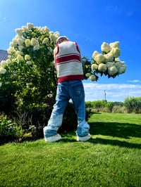 Image 4 of Bleached Indigo Denim Jeans