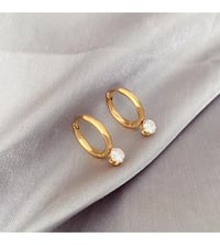 Image 1 of Gold Plated Zircon Earrings 