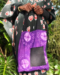 Image 1 of Purple Adire Tote Bag 2 : Decision Sacred Art Gallery