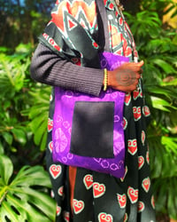 Image 2 of Purple Adire Tote Bag 2 : Decision Sacred Art Gallery