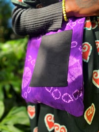 Image 3 of Purple Adire Tote Bag 2 : Decision Sacred Art Gallery