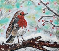 Robin In The Snow Print