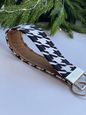 Image of Hound Tooth fabric key fobs - Free Shipping!!