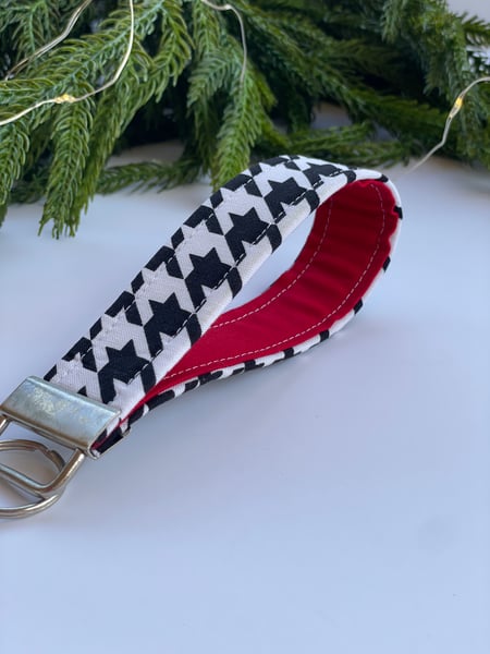 Image of Houndstooth Fabric Key Fob - FREE SHIPPING!