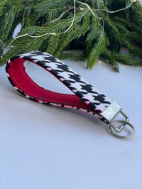 Image 3 of Houndstooth Fabric Key Fob 
