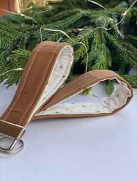 Image 4 of Solid Brown Fabric Key Fobs 