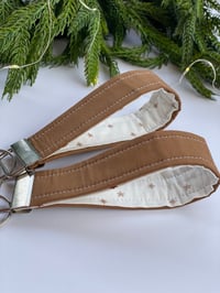Image 3 of Solid Brown Fabric Key Fobs 