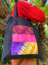 Image 1 of Stripe Adire Tote Bag : Decision Sacred Art Gallery