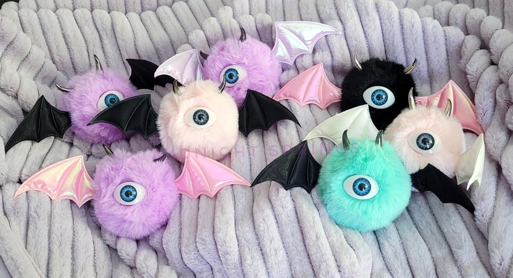 Image of Demon Pompom Keychains 