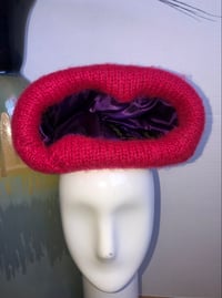 Image 5 of H.O.D. Black Leather & Beaver Fur Crown With Cable Knitted Brim  