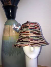 Image 1 of H.O.D. Multi Color 6 Panel Ikat Velvet Bucket Hat 