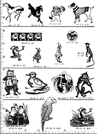 Image 1 of Susaphone Cat/Dressed Monkeys & Dog/Drinking Frogs Rubber Stamps P47