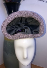 Image 5 of H.O.D. Knitted Brim Hat Purple Passion Embroidery Fabric Crown W/Lavender Cable Knitted Brim