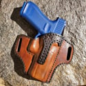 Glock G17 Dark Brown pancake holster.